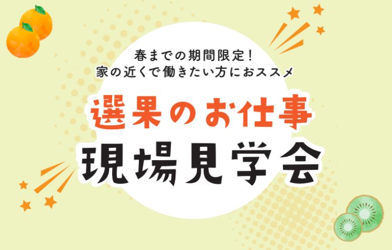 ５０名募集♪カンタン選果の軽作業♪